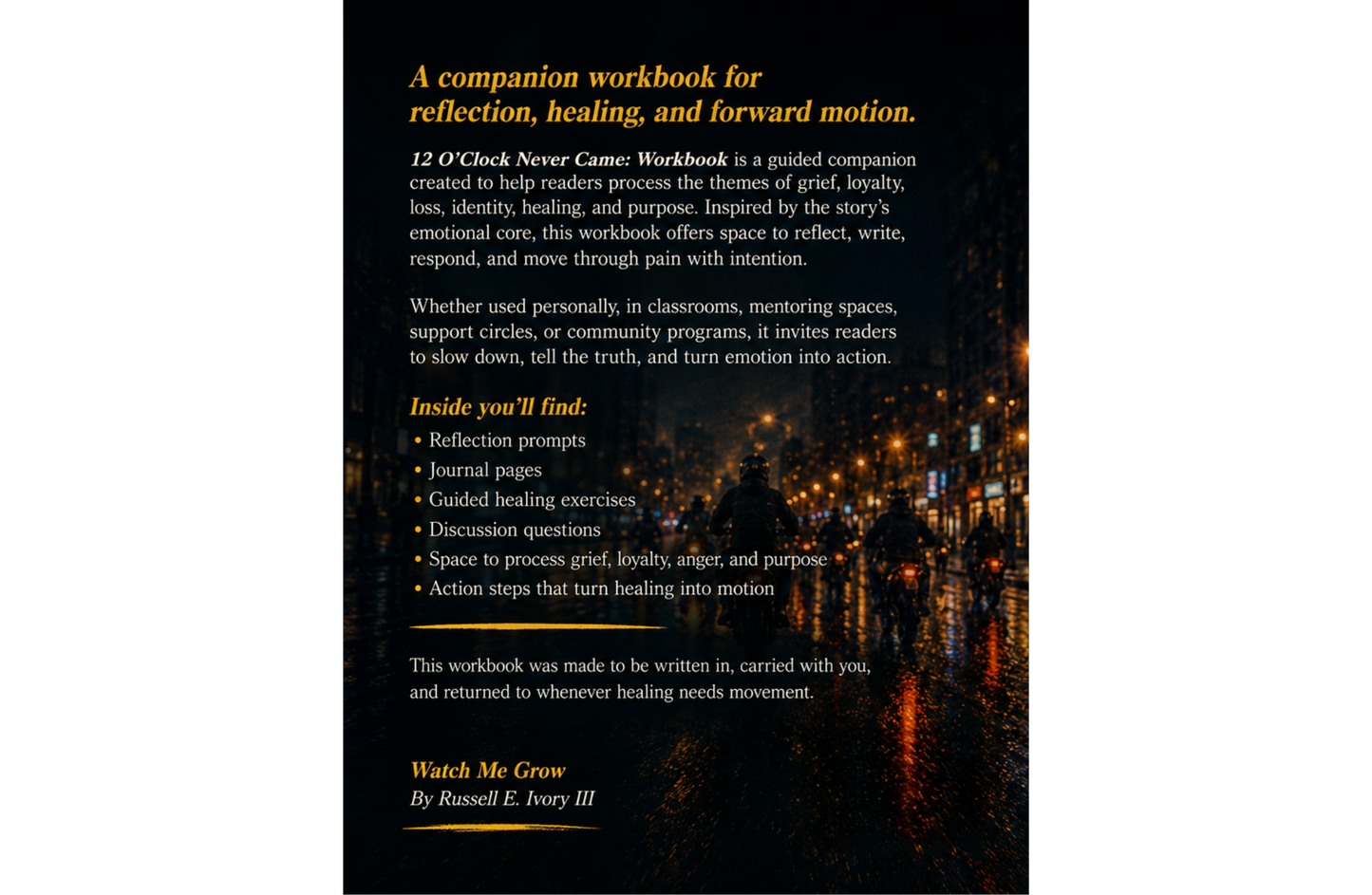 12 O'CLOCK NEVER CAME A Novel in Verse Workbook
