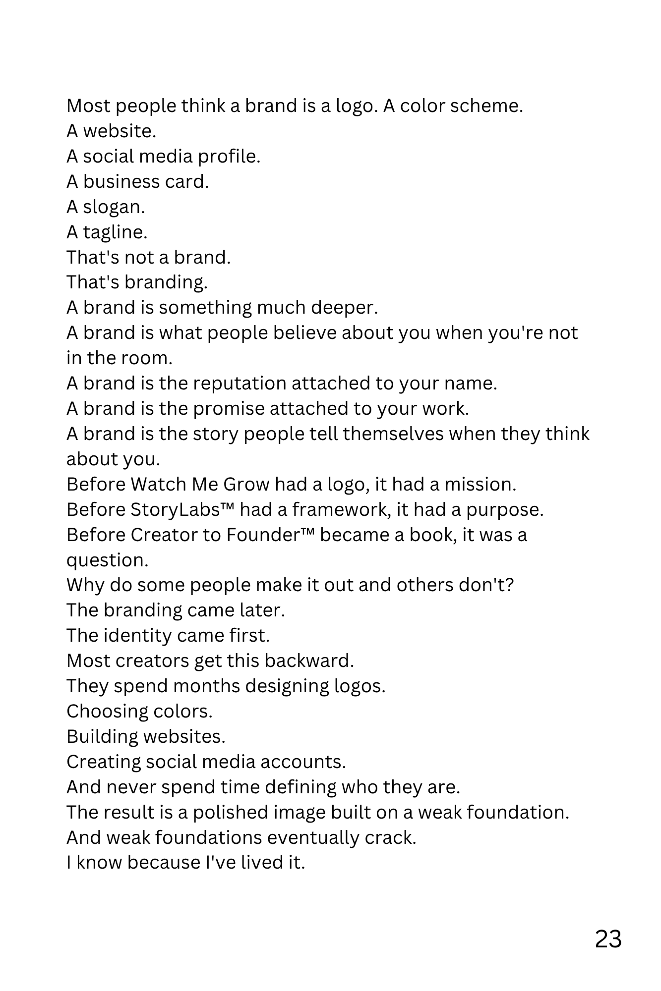 Creator to Founder™