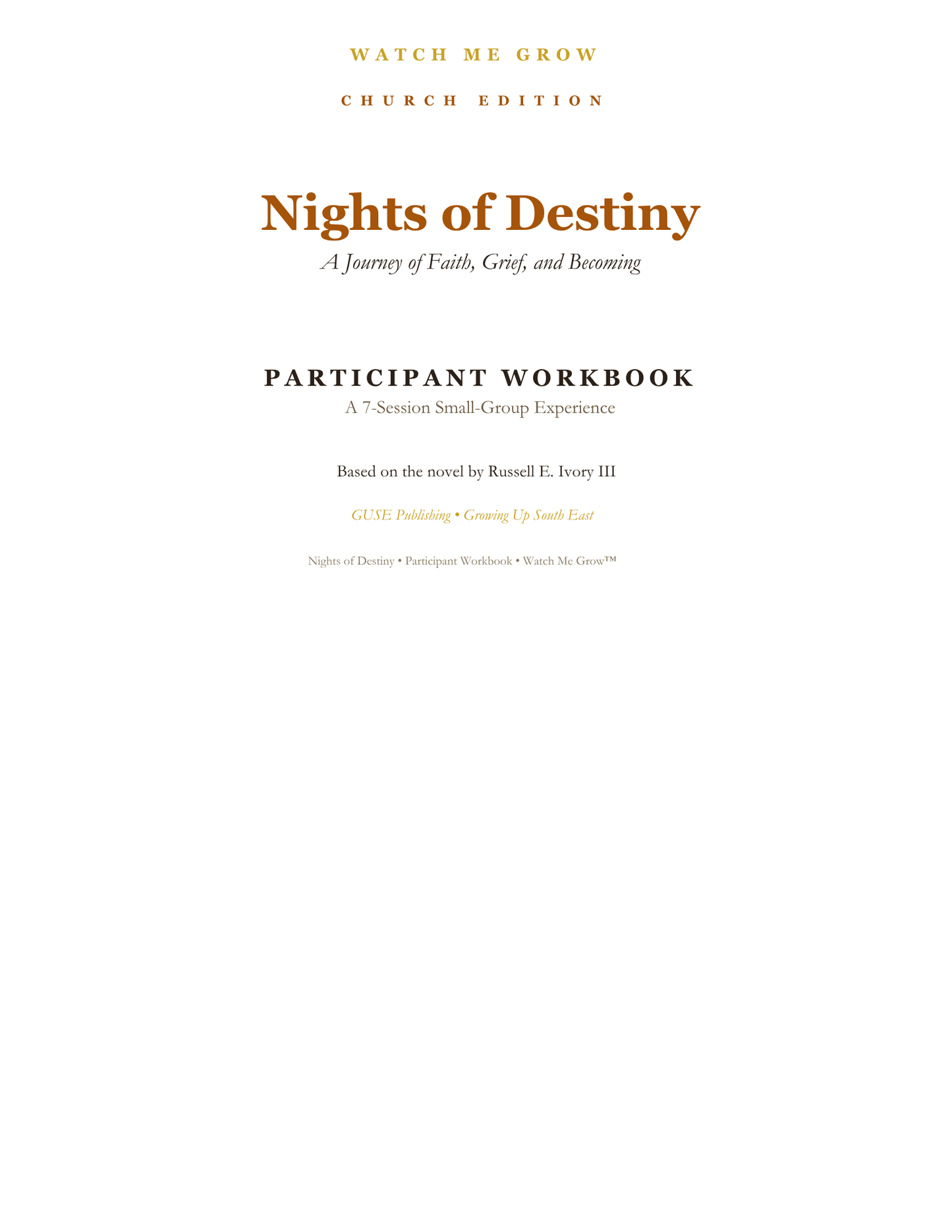 Nights of Destiny Workbook