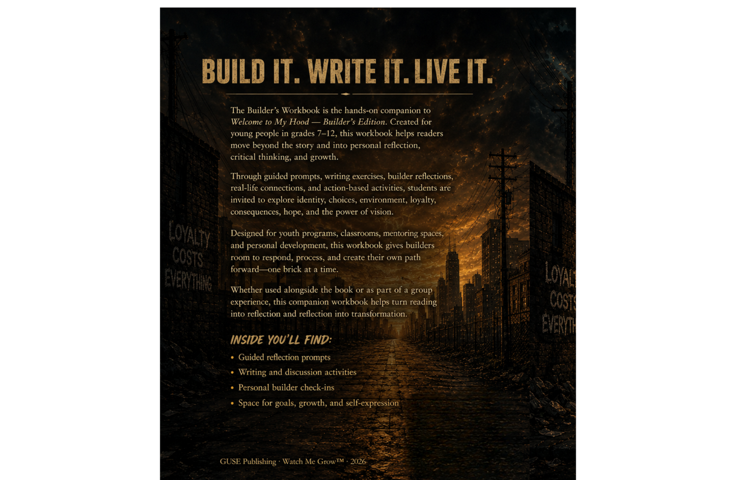 Watch Me Grow WELCOME TO MY HOOD: A Guided Workbook
