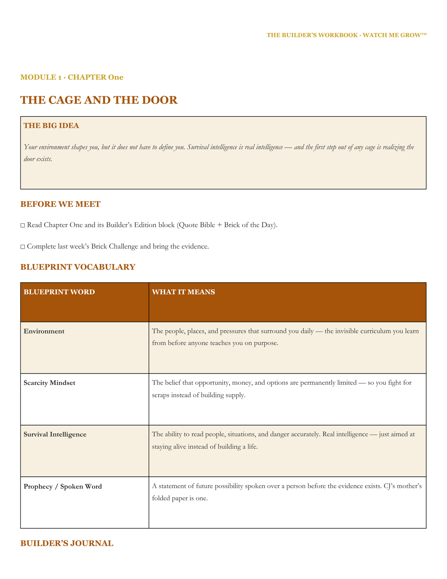 Watch Me Grow WELCOME TO MY HOOD: A Guided Workbook